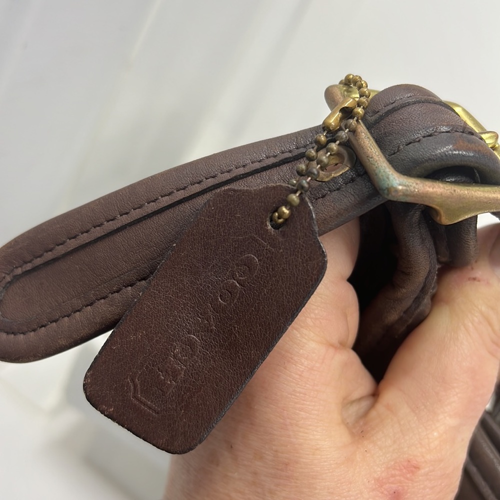 Coach Dark Brown Leather Hobo Bag with Gold Hardware - Picture 15 of 15
